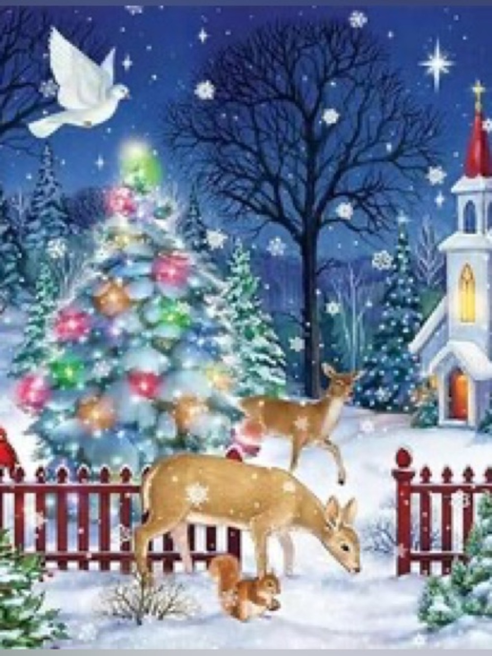 New "Christmas Time Is Here" DIY Diamond Art Kit, 16x12”